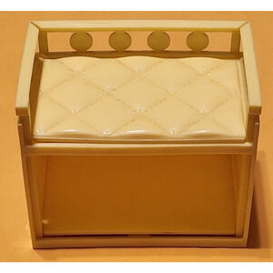 Vintage Hasbro Yellow Dollhouse Toy Crib 3.5" Baby Doll Furniture 1989